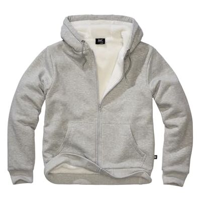 Brandit Sweatjacket Teddylining Teddy Fleece Sweatshirt, Grå, S Herr Brandit Sweatjacket Teddylining Teddy Fleece Sweatshirt, Grå, S Herr