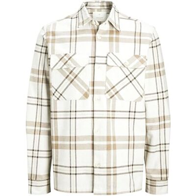 JACK & JONES JACK&JONES JPRRAYMOND Melange Check Overshirt LS SN skjortjacka, Cloud Dancer/passform: Comfort FIT, L, Molndansare/passform: bekväm passform, L JACK & JONES JACK&JONES JPRRAYMOND Melange Check Overshirt LS SN skjortjacka, Cloud Dancer/passform: Comfort FIT, L, Molndansare/passform: bekväm passform, L