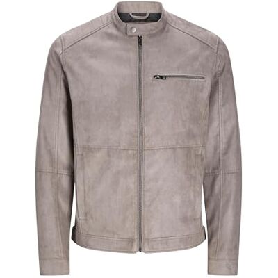 JACK & JONES Män, konstläderjacka, konstläderjacka, Falk, XS JACK & JONES Män, konstläderjacka, konstläderjacka, Falk, XS
