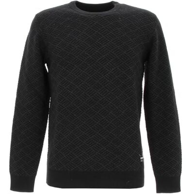 Teddy Smith P-Denver pull-over herr, Melange svart, XXL Teddy Smith P-Denver pull-over herr, Melange svart, XXL