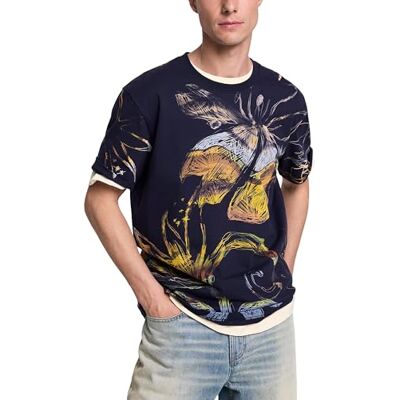 Desigual T-shirt herr blå M Desigual T-shirt herr blå M