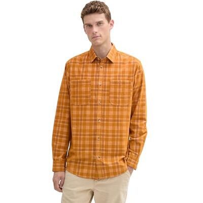 TOM TAILOR herrskjorta, 36633 – Peanut Brown Corduroy Check, 3XL TOM TAILOR herrskjorta, 36633 – Peanut Brown Corduroy Check, 3XL