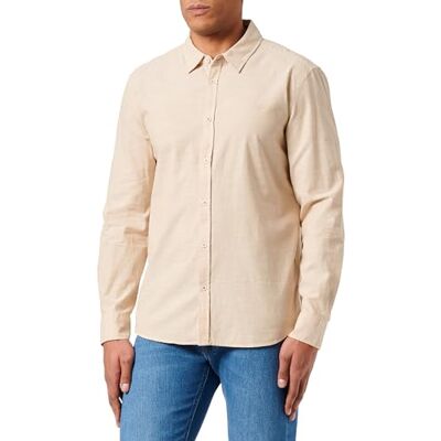 MUSTANG herr Style Casper Slub Chambray Klänningsskjorta,Safari 3260,XL MUSTANG herr Style Casper Slub Chambray Klänningsskjorta,Safari 3260,XL