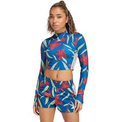 adidas Kobiety x FARM RIO TRAINING LONG SLEEVE, dark marine/tactile red/white, L adidas Kobiety x FARM RIO TRAINING LONG SLEEVE, dark marine/tactile red/white, L