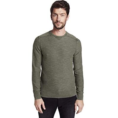 TOM TAILOR Herr Tröja i tvättad look 1013160, 10323 Mud Olive, S TOM TAILOR Herr Tröja i tvättad look 1013160, 10323 Mud Olive, S
