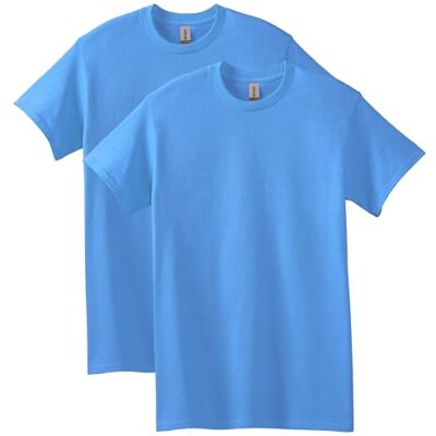 Gildan herrskjorta, ogenomskinlig (förpackning med 2), Carolina Blue (2-pack), L Gildan herrskjorta, ogenomskinlig (förpackning med 2), Carolina Blue (2-pack), L