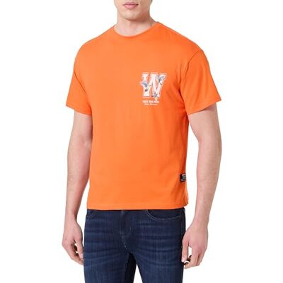 KEY LARGO KEYLARGO Herr T-shirt MT KLWRITE rund lös, Orange (1390), M KEY LARGO KEYLARGO Herr T-shirt MT KLWRITE rund lös, Orange (1390), M