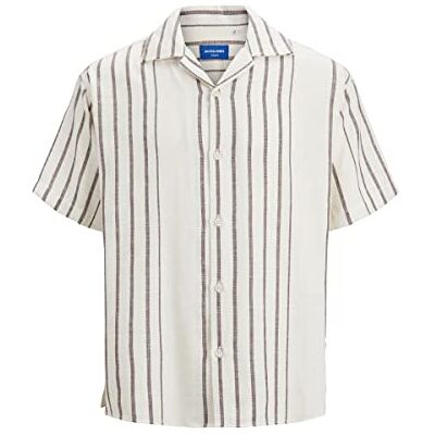 JACK & JONES Jorcabana randig skjorta Ss Ln skjorta, Kastanj, L JACK & JONES Jorcabana randig skjorta Ss Ln skjorta, Kastanj, L