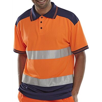 Beeswift PK SHIRT två toner orange/marinblå L Beeswift PK SHIRT två toner orange/marinblå L
