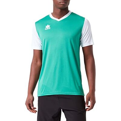 Luanvi Herr sportig modell Creta, färg grön och vit, tillverkad av Interlock-tyg, storlek 4XS T-shirt, Grön/vit, 4XS Luanvi Herr sportig modell Creta, färg grön och vit, tillverkad av Interlock-tyg, storlek 4XS T-shirt, Grön/vit, 4XS