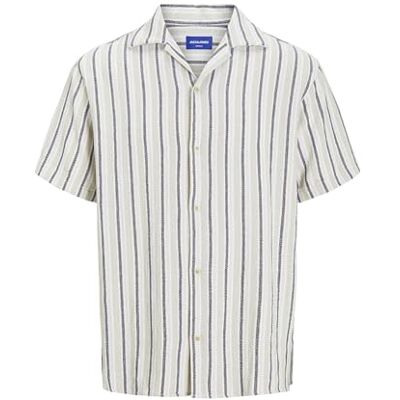 JACK & JONES Jorcoba Stripe Resort Shirt Ss Sn, Celadon Tint, M JACK & JONES Jorcoba Stripe Resort Shirt Ss Sn, Celadon Tint, M