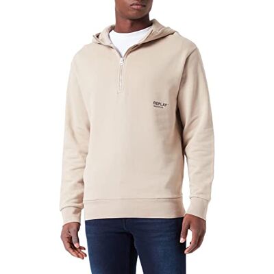 Replay herr hoodie, 803 Light Taupe, S Replay herr hoodie, 803 Light Taupe, S