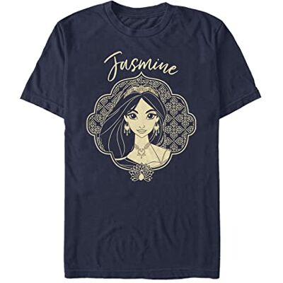 Disney Unisex Aladdin Live Action-Jasmine Porträtt Organic Short Sleeve t-shirt, Navy Blue, XL, marinblå, XL Disney Unisex Aladdin Live Action-Jasmine Porträtt Organic Short Sleeve t-shirt, Navy Blue, XL, marinblå, XL
