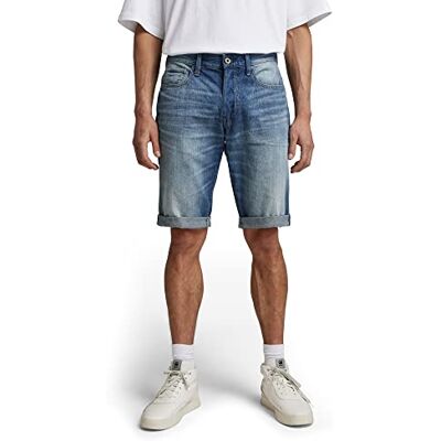 G-STAR RAW Herr 3301 1/2 shorts, Blå (Medium Aged 8973-071), 27W G-STAR RAW Herr 3301 1/2 shorts, Blå (Medium Aged 8973-071), 27W