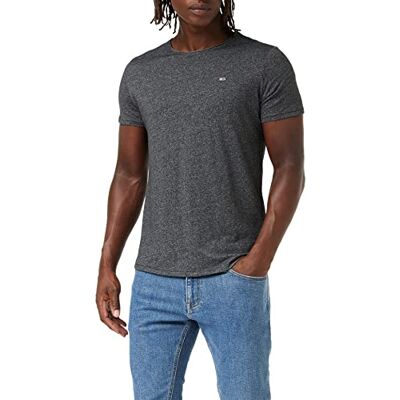 Tommy Jeans Tommy Hilfiger Herr S/S stickade toppar, svart (svart), XXS Tommy Jeans Tommy Hilfiger Herr S/S stickade toppar, svart (svart), XXS