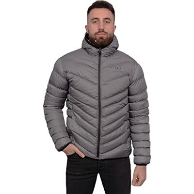 Just Emporio herrjacka med huva för vuxna, grå, XL, Färg: grå, XL Just Emporio herrjacka med huva för vuxna, grå, XL, Färg: grå, XL