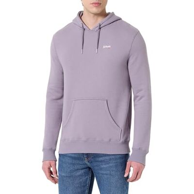 Schott NYC Huvtröja med Schott-broderi, SWCASUAL2, Färg: blå, M Schott NYC Huvtröja med Schott-broderi, SWCASUAL2, Färg: blå, M