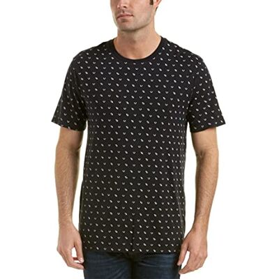 True Religion T-shirt för män över monogram, Svart, XXL True Religion T-shirt för män över monogram, Svart, XXL