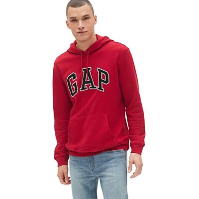 GAP Herrlogotyp fleece huvtröja med huva, Purpurröd, XL GAP Herrlogotyp fleece huvtröja med huva, Purpurröd, XL