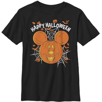 Disney Pojkar Musse Pigg Jack O Lantern T-shirt, svart, M Disney Pojkar Musse Pigg Jack O Lantern T-shirt, svart, M