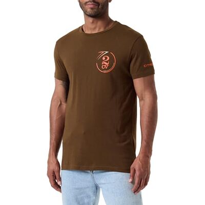 CITROËN O103081-M050 T-shirt 2CV Tryck Liten t & Logotyp På C24S Herr Mörkbrun Storlek S, Mörkbrun, S CITROËN O103081-M050 T-shirt 2CV Tryck Liten t & Logotyp På C24S Herr Mörkbrun Storlek S, Mörkbrun, S