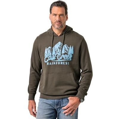 JP 1880 herr Jp1880 hoodie, brösttryck, känguruficka, upp till 8 XL sweatshirt, hasselnöt, 5XL JP 1880 herr Jp1880 hoodie, brösttryck, känguruficka, upp till 8 XL sweatshirt, hasselnöt, 5XL
