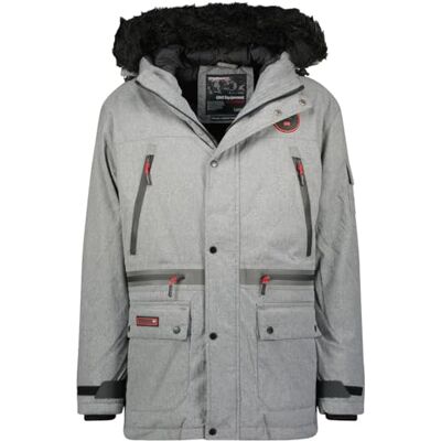 Geographical Norway Cayran Lång varm parkas för män höst vinter – vattentät vattenavvisande kappa – utomhusjacka med huva – vindjacka – herr (ljusgrå XL), Ljusgrå, XL Geographical Norway Cayran Lång varm parkas för män höst vinter – vattentät vattenavvisande kappa – utomhusjacka med huva – vindjacka – herr (ljusgrå XL), Ljusgrå, XL