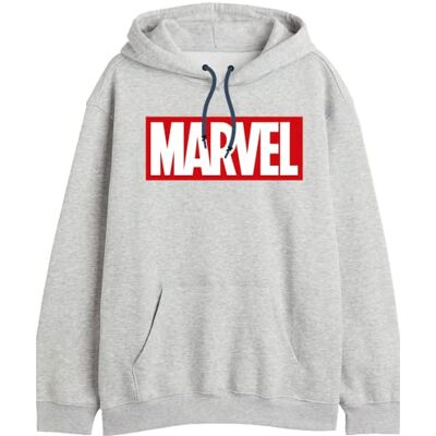 Marvel Huvtröja för herr, Melange grå, XL Marvel Huvtröja för herr, Melange grå, XL
