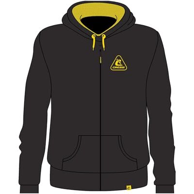 Cressi Unisex Hoodie med dragkedja svart/gul M långärmad sporttröja, huva med dragsko, 2 fickor, dragkedja fram, utrustad med broderi och logotyp, svart/gul, M, unisex Cressi Unisex Hoodie med dragkedja svart/gul M långärmad sporttröja, huva med dragsko, 2 fickor, dragkedja fram, utrustad med broderi och logotyp, svart/gul, M, unisex