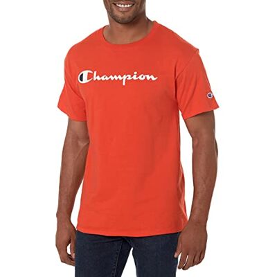 Champion T-shirt för män, klassisk grafisk t-shirt, mjuka och bekväma t-shirts för män, script-logo (regular eller big & tall), M Champion T-shirt för män, klassisk grafisk t-shirt, mjuka och bekväma t-shirts för män, script-logo (regular eller big & tall), M