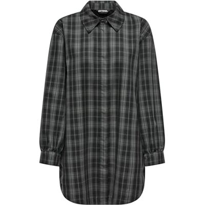 ONLY ONLIMMA L/S OVS Check Shacket XT PNT kappa, grå, S, GRÅ, S ONLY ONLIMMA L/S OVS Check Shacket XT PNT kappa, grå, S, GRÅ, S