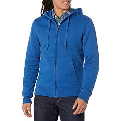 Amazon Essentials Men's Fleecetröja med hel dragkedja (finns i Big & Tall), Blå, S Amazon Essentials Men's Fleecetröja med hel dragkedja (finns i Big & Tall), Blå, S