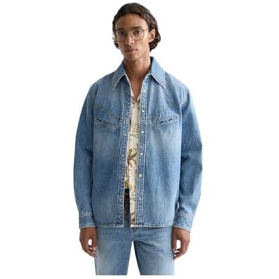 Scotch & Soda Tvättad Denim Western Detal Ls skjorta, City Slicker 410, M Scotch & Soda Tvättad Denim Western Detal Ls skjorta, City Slicker 410, M
