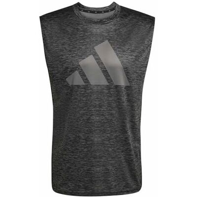 adidas herr Workout Essentials Brandlove Sleeve Shirt, grey six mel/grey four, L adidas herr Workout Essentials Brandlove Sleeve Shirt, grey six mel/grey four, L