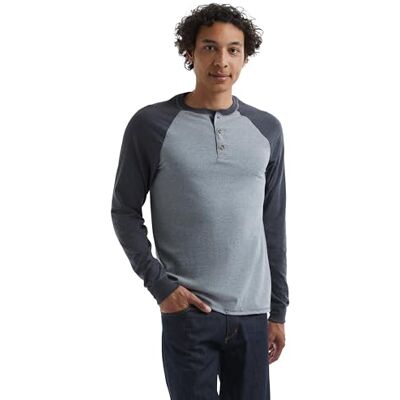 Hanes Beefy Henley t-shirt för män Hanes Beefy Henley t-shirt för män