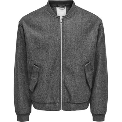 Only & Sons Onsworf Life Bomber jacka Tw, mörkgrå, mörkgrå, M Only & Sons Onsworf Life Bomber jacka Tw, mörkgrå, mörkgrå, M