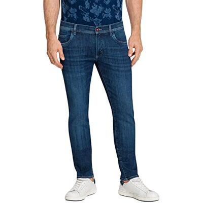 Pioneer autentiska jeans 5-ficksjeans Ryan, Mörkblå använda buffies, 40W x 34L Pioneer autentiska jeans 5-ficksjeans Ryan, Mörkblå använda buffies, 40W x 34L