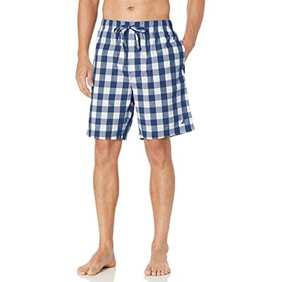 Nautica Mjuk vävd 100% bomull elastiskt midjeband sovpyjamas kort mjuk vävd 100% bomull elastiskt midjeband sovpyjamas kort, Blåa djup, XL Nautica Mjuk vävd 100% bomull elastiskt midjeband sovpyjamas kort mjuk vävd 100% bomull elastiskt midjeband sovpyjamas kort, Blåa djup, XL