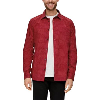s.Oliver Långärmad herrskjorta med minimal AOP, 31a1, XL s.Oliver Långärmad herrskjorta med minimal AOP, 31a1, XL