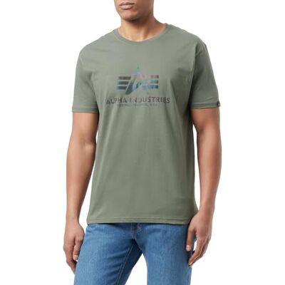 Alpha Industries Basic T Rainbow Ref -T-shirt för män Vintage Green Alpha Industries Basic T Rainbow Ref -T-shirt för män Vintage Green