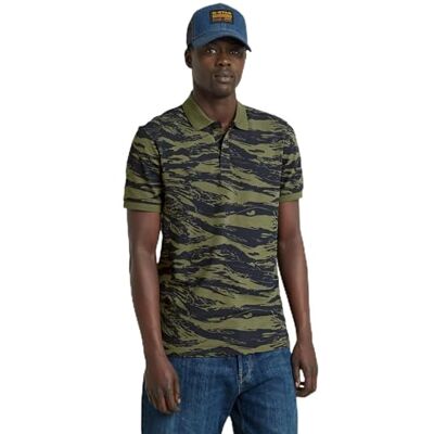 G-STAR RAW Dunda Slim ao Polo kortärmad, Flerfärgad (Shadow Olive 2l Tiger Camo D24359-c335-g393), XS G-STAR RAW Dunda Slim ao Polo kortärmad, Flerfärgad (Shadow Olive 2l Tiger Camo D24359-c335-g393), XS
