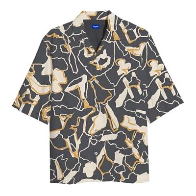 JACK & JONES Jorluke Gallery Resort Shirt Ss Tg, järngrind, L JACK & JONES Jorluke Gallery Resort Shirt Ss Tg, järngrind, L