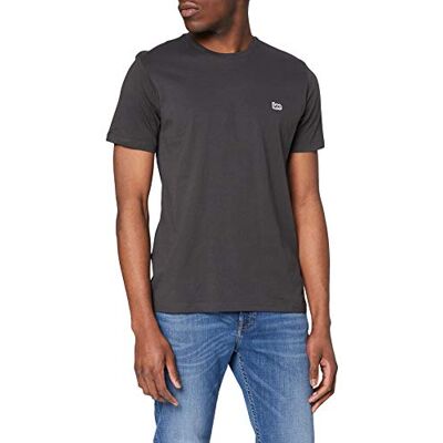 Lee – t-shirt för män – normal passform – Ss Patch Logo Tee – tvättad svart Lee – t-shirt för män – normal passform – Ss Patch Logo Tee – tvättad svart