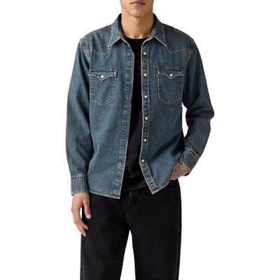 Levi's Herrskjorta Barstow Western standard, Freeport Brown Weft, XL Levi's Herrskjorta Barstow Western standard, Freeport Brown Weft, XL
