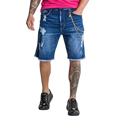 Gianni Kavanagh Män medium blå Gianni denim shorts, Medium blå, L Gianni Kavanagh Män medium blå Gianni denim shorts, Medium blå, L