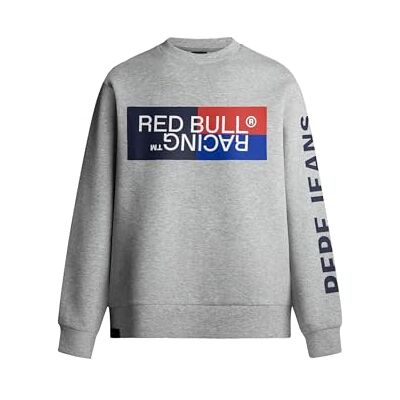 Pepe Jeans Red Bull Racing X herr RBR färg block grafisk crew tröja, grå (MARL Gray), L, Grå (Marl grå), L Pepe Jeans Red Bull Racing X herr RBR färg block grafisk crew tröja, grå (MARL Gray), L, Grå (Marl grå), L