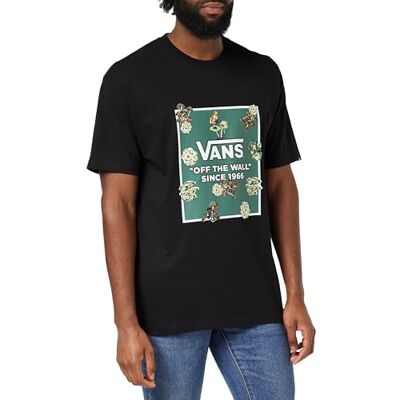 Vans mäns svamplåda fyllning t-shirt, Svart, S Vans mäns svamplåda fyllning t-shirt, Svart, S