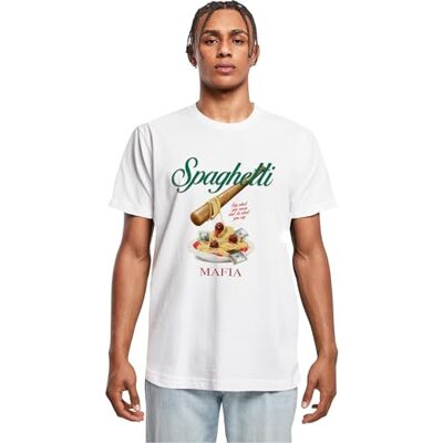 spaghetti Mafi Tee herr vit XXL, Vit, XXL spaghetti Mafi Tee herr vit XXL, Vit, XXL