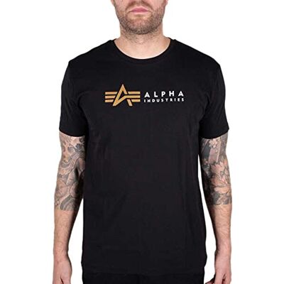 Alpha Industries Alpha Label T-shirt för män Black Alpha Industries Alpha Label T-shirt för män Black