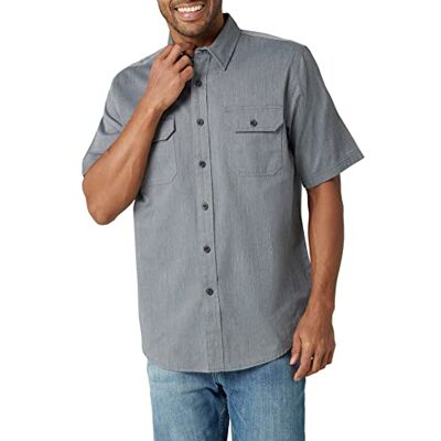 Wrangler Authentics Wrangler autentisk kortärmad klassisk vävd skjorta för män, M Wrangler Authentics Wrangler autentisk kortärmad klassisk vävd skjorta för män, M
